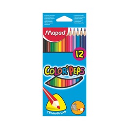Карандаши Maped цветные Color Peps, трехгранные, 12 цветов